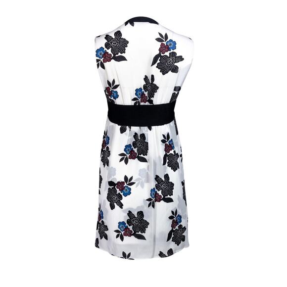 A.L.C. White Silk Harvey African Floral Print Mini Dress Size 2 - Picture 2 of 7